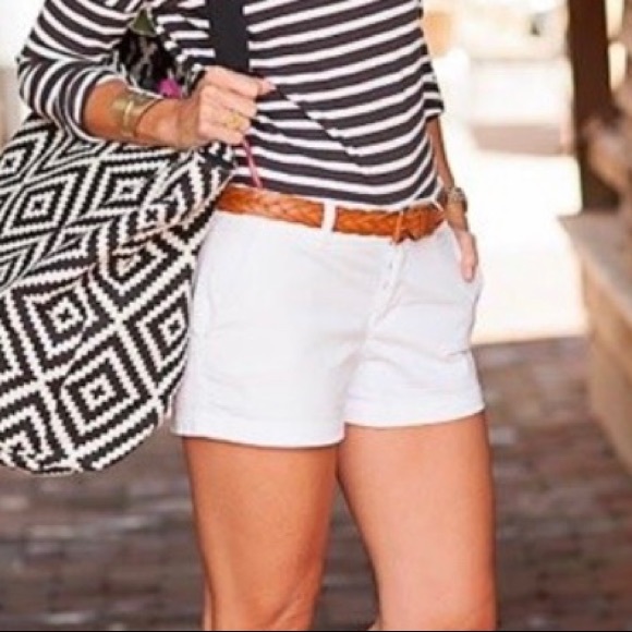 EXPRESS Stretch Chino White Preppy Short Size 3/4 - Picture 9 of 9